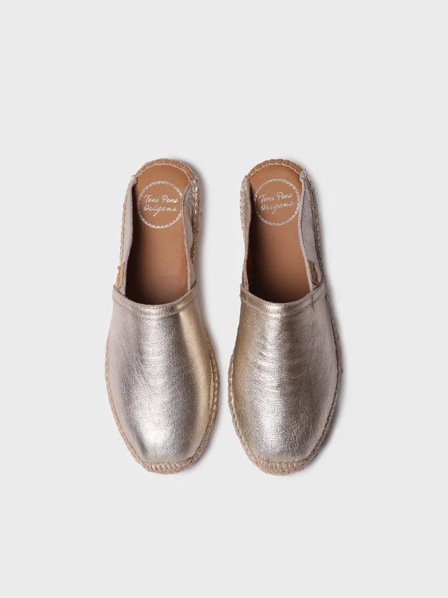  - Alpargatas tipo mule de mujer en piel metalizada | DENISE-P  - Toni Pons  