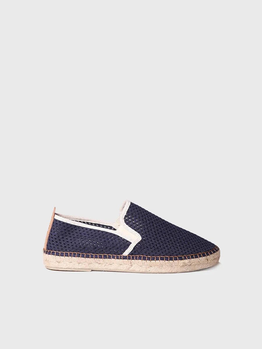 Espadrille tissu perforé pour homme en bleu marine - DIDAC