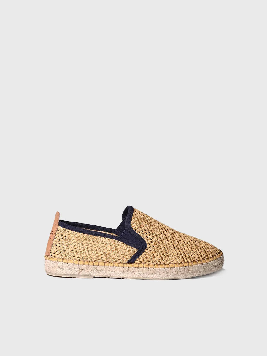 Espadrille en tissu perforé pour homme en Ocre - DIDAC