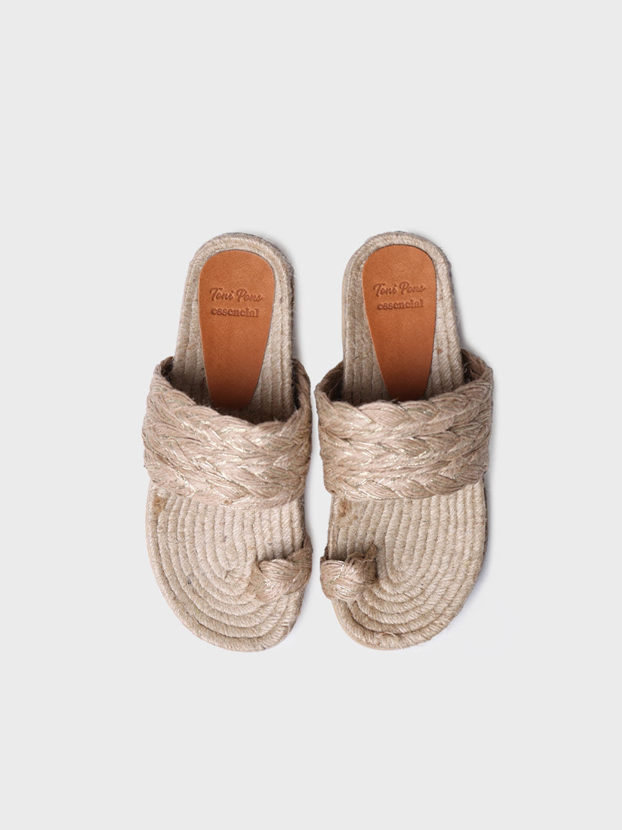Sandalias mujer - Sandalia plana de mujer en yute  - Toni Pons  