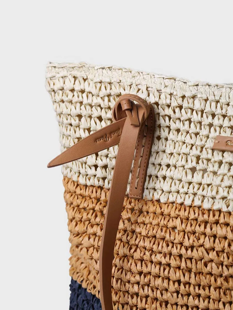 Complementos - Bolso shopper en rafia de papel con cremallera | DORA  - Toni Pons  