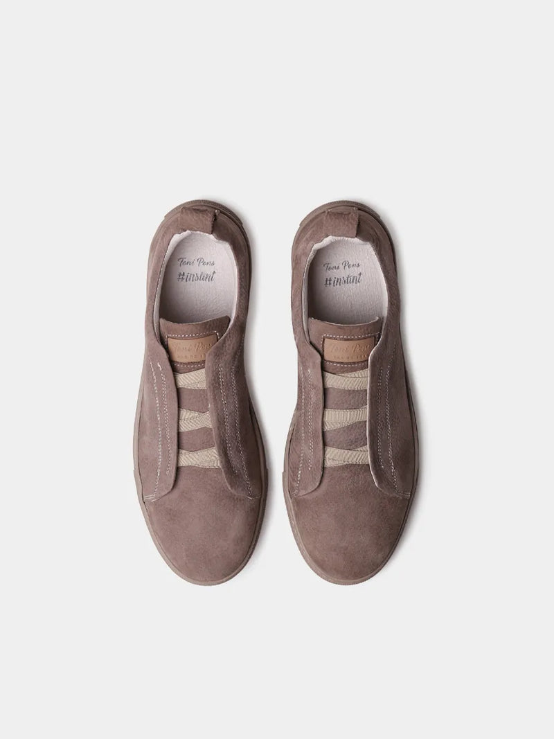 Zapatos con cordones hombre - Deportivas con cordones elásticos en nobuk para hombre | DORCA  - Toni Pons  