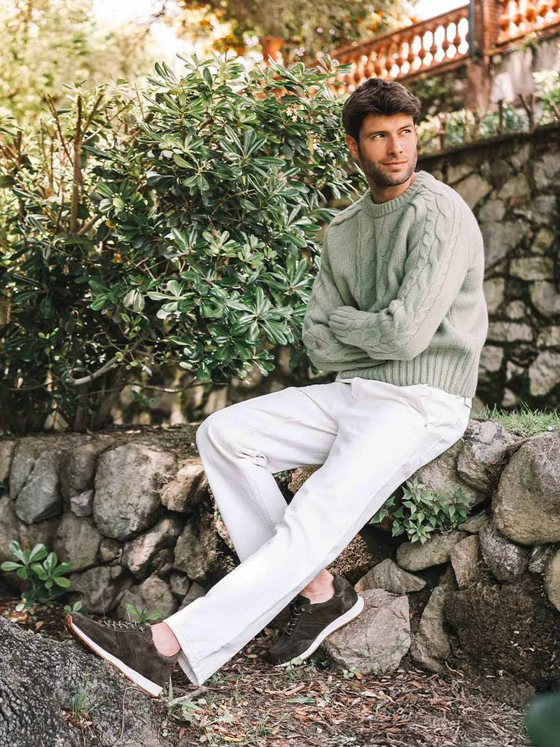 Zapatos con cordones hombre - Deportivas con cordones elásticos en serraje para hombre | DORIAN  - Toni Pons  