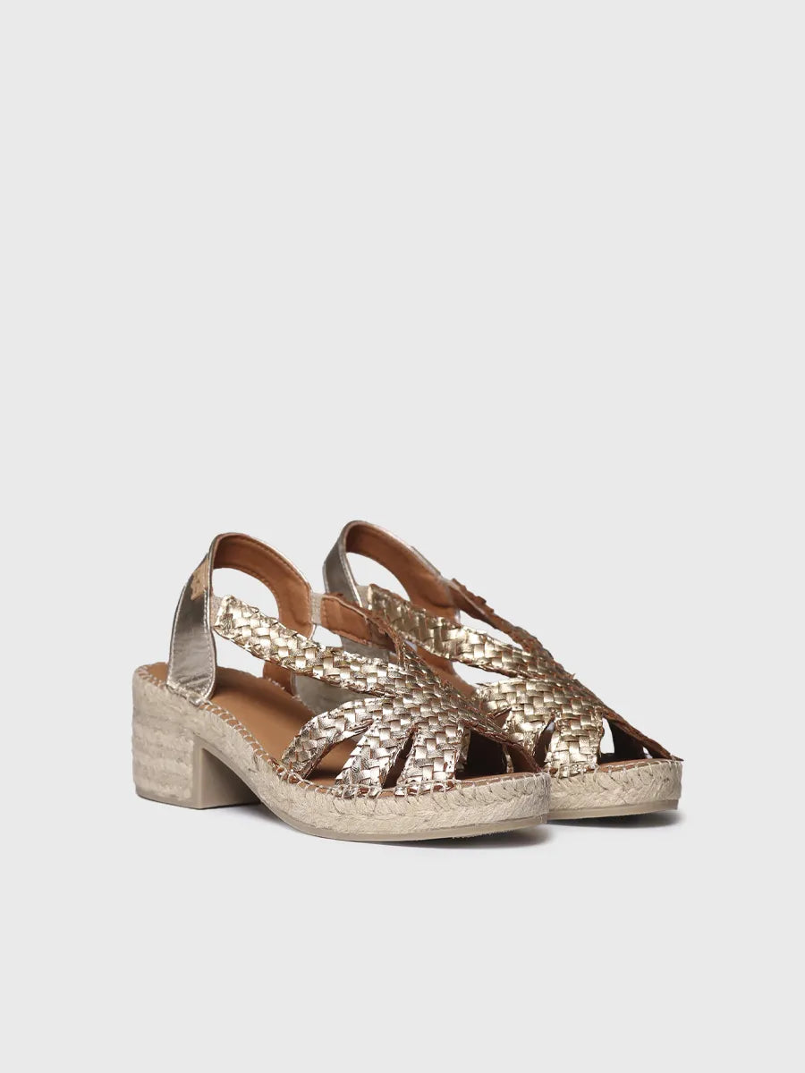  - Alpargatas de tacón bajo de mujer en tejido metalizado | DORIS  - Toni Pons  