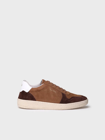 Baskets pour homme en daim camel 