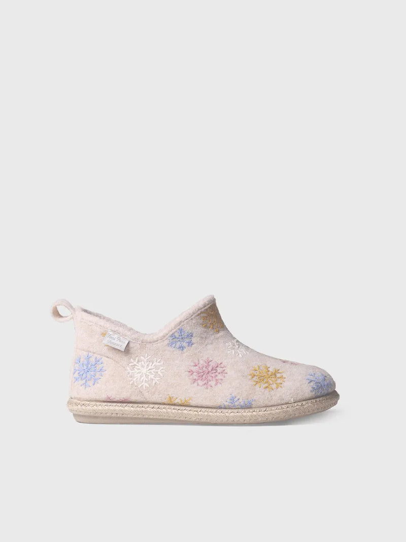 zapatillas de casa mujer - Slipper abotinada para mujer en fieltro | DUNA-CP  - Toni Pons  