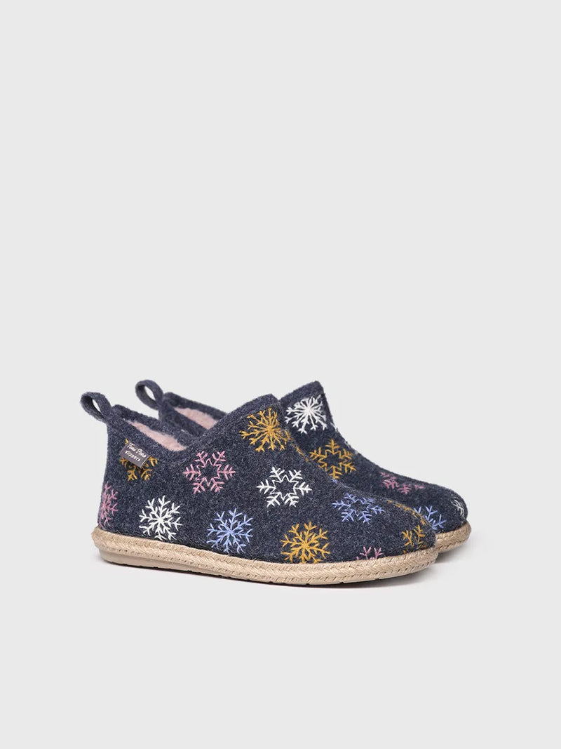 zapatillas de casa mujer - Slipper abotinada para mujer en fieltro | DUNA-CP  - Toni Pons  
