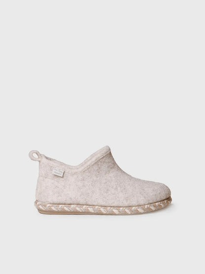 Slipper abotinada para mujer en fieltro | DUNA-FP