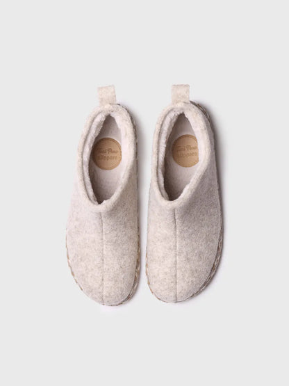 Slipper abotinada para mujer en fieltro | DUNA-FP