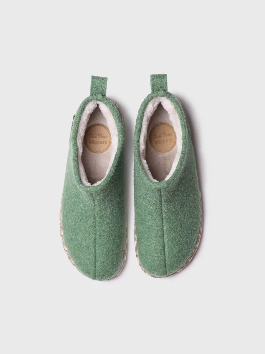 Slipper abotinada para mujer en fieltro | DUNA-FP