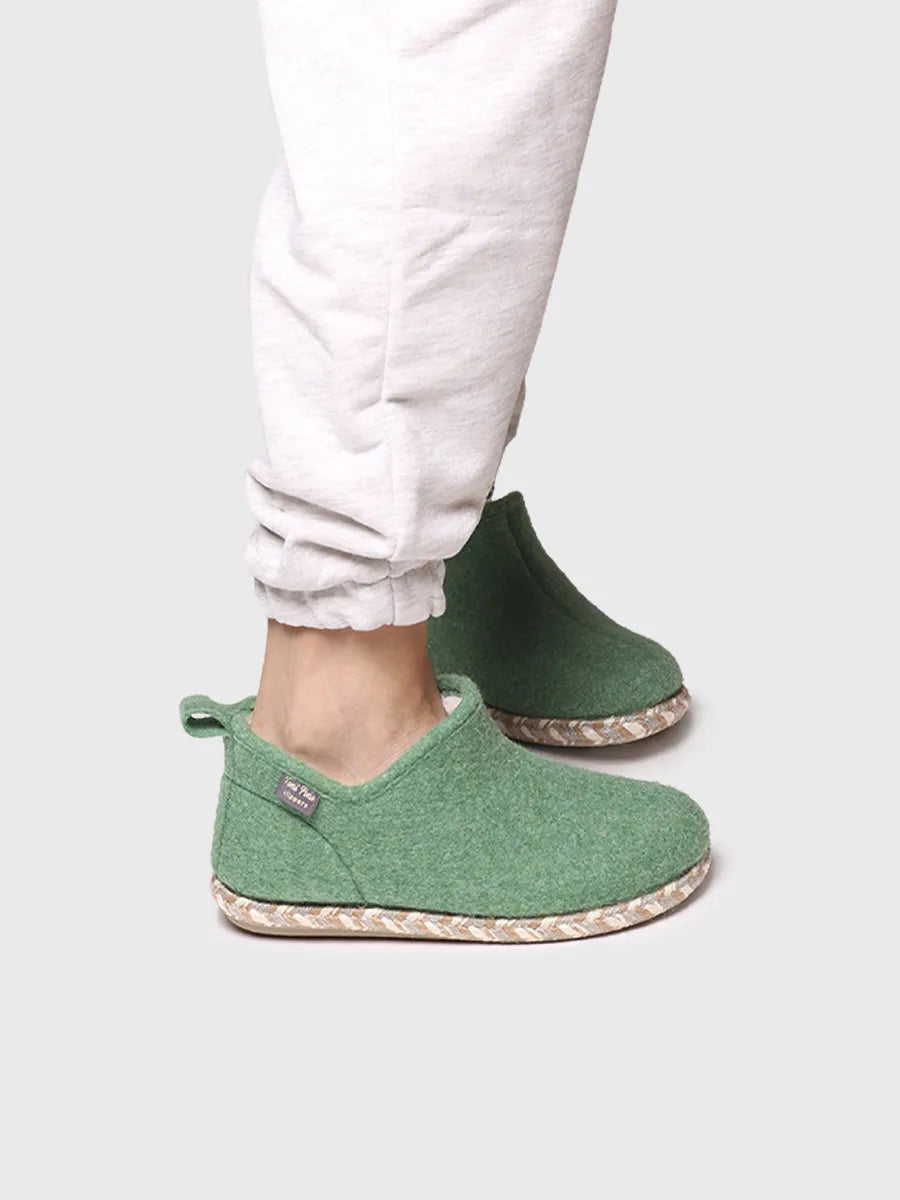 Slipper abotinada para mujer en fieltro | DUNA-FP