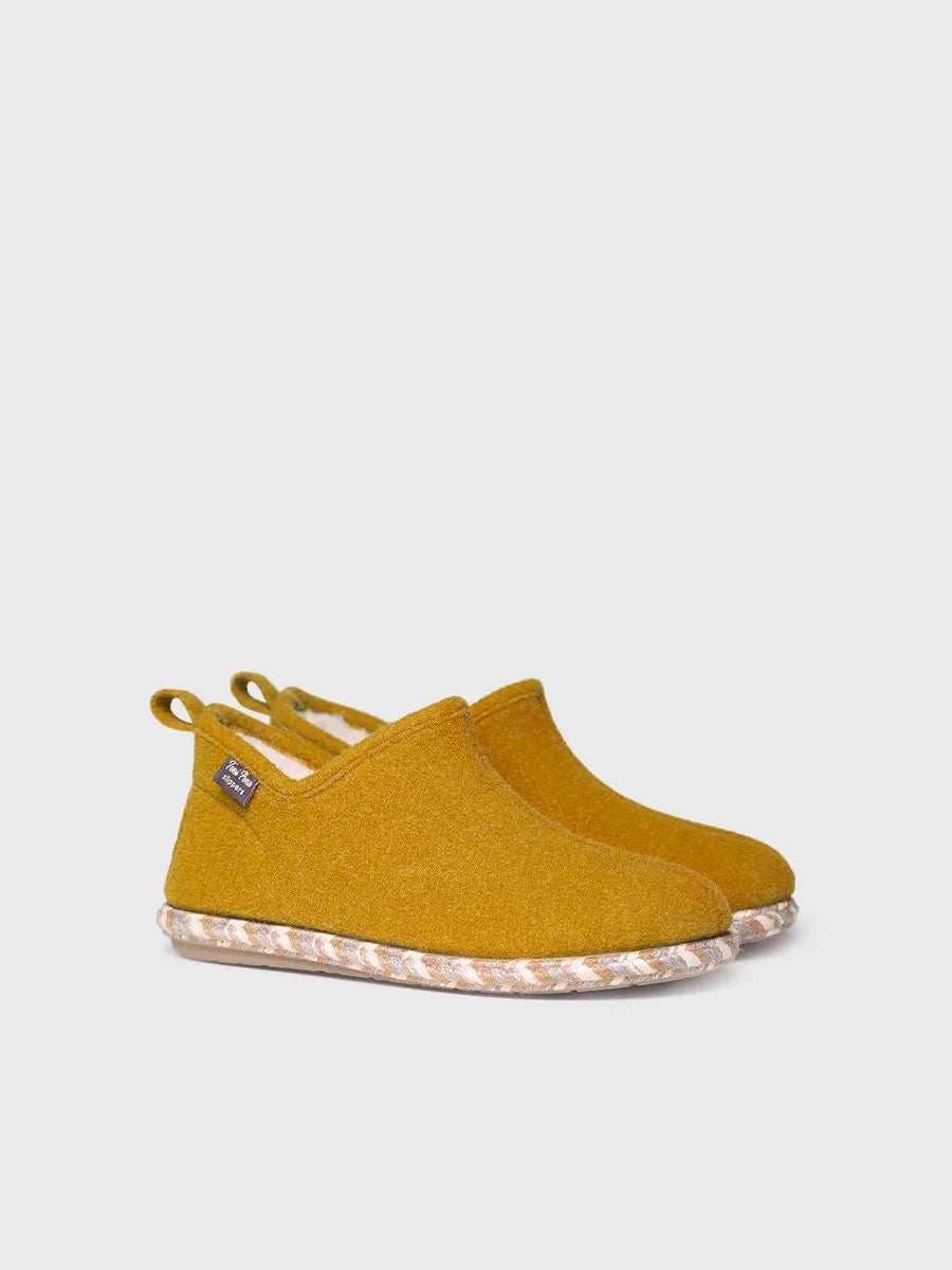 Slipper abotinada para mujer en fieltro | DUNA-FP