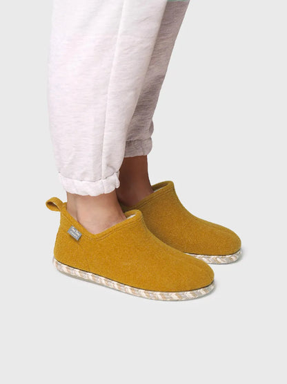 Slipper abotinada para mujer en fieltro | DUNA-FP