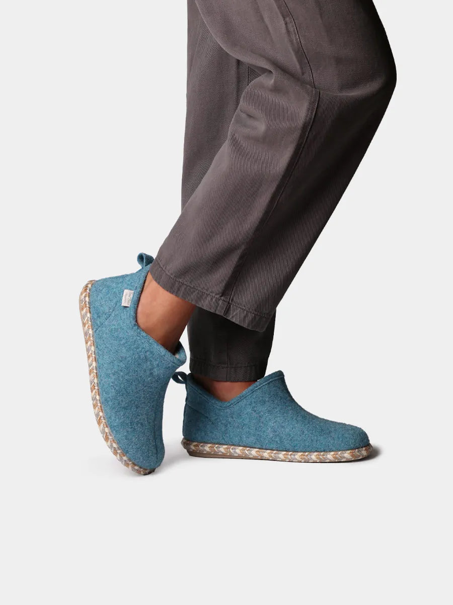 Pantofola alta da donna in feltro