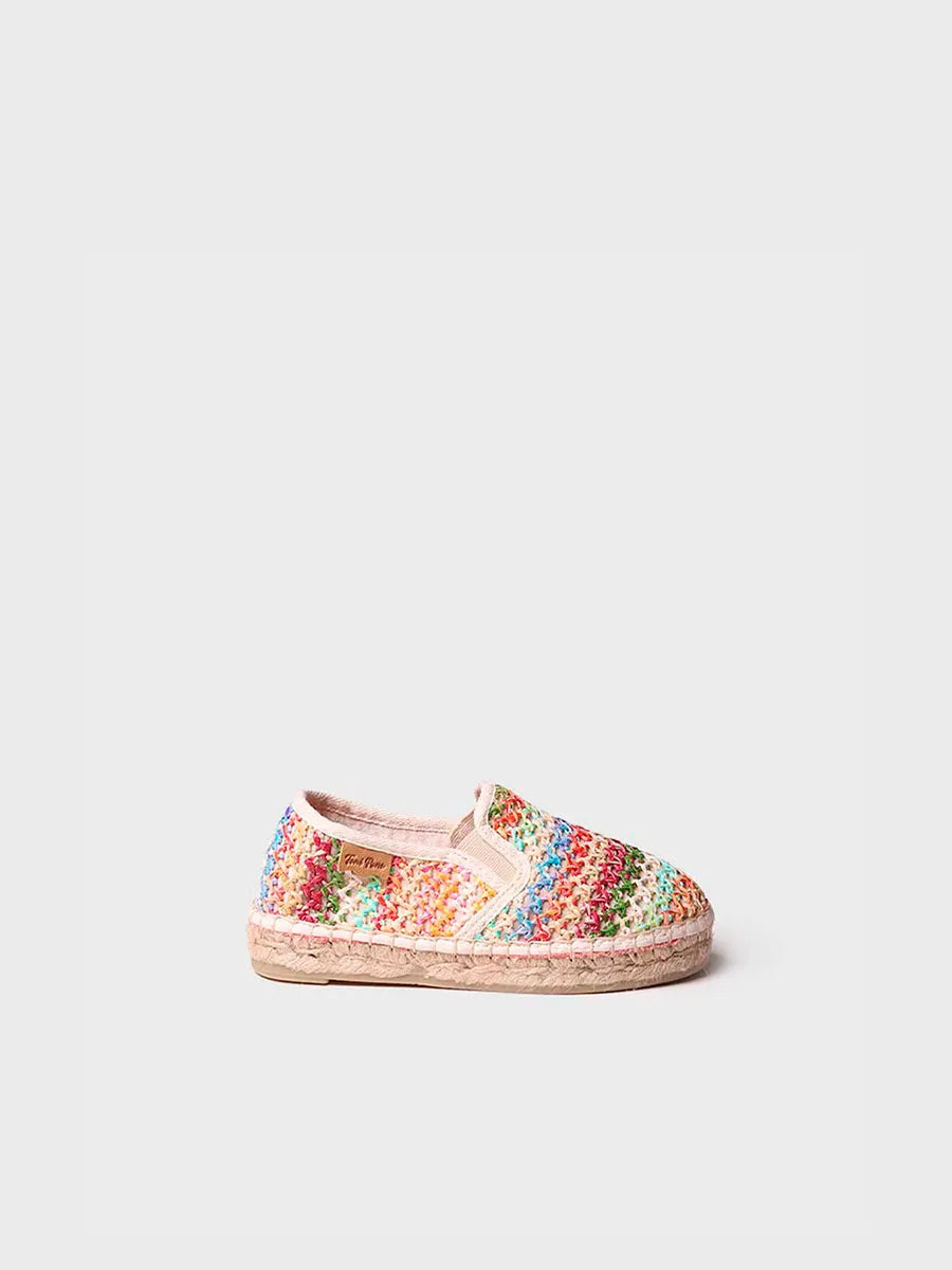 Espadrille pour enfants et raphia 