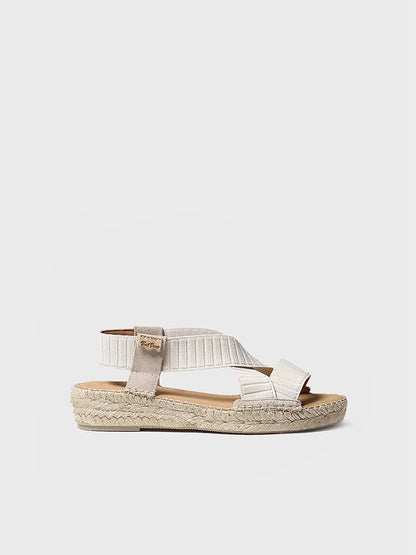 Women's sandal with elastic straps