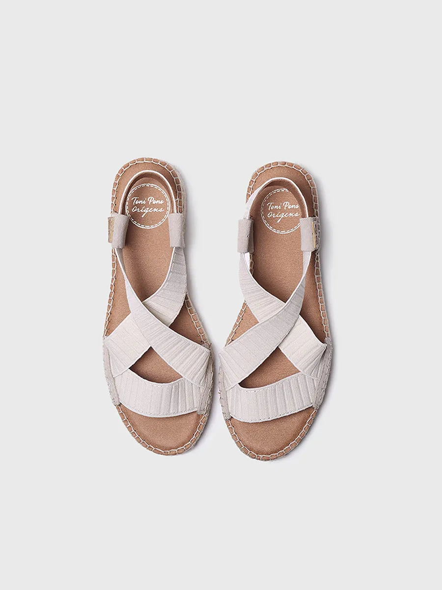 Women's sandal with elastic straps