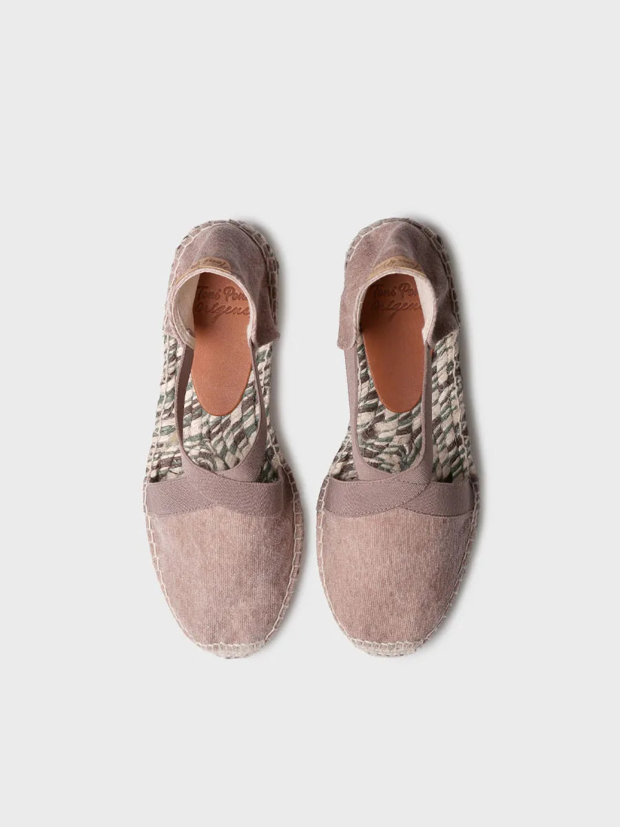  - Alpargatas planas de mujer con elásticos y suela multicolor | ELBA  - Toni Pons  