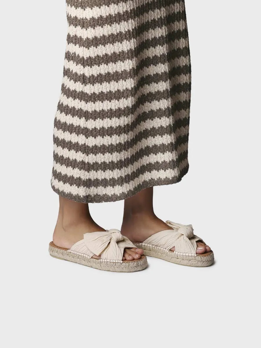  - Sandalias planas de mujer en tejido con lazo | ELINA  - Toni Pons  