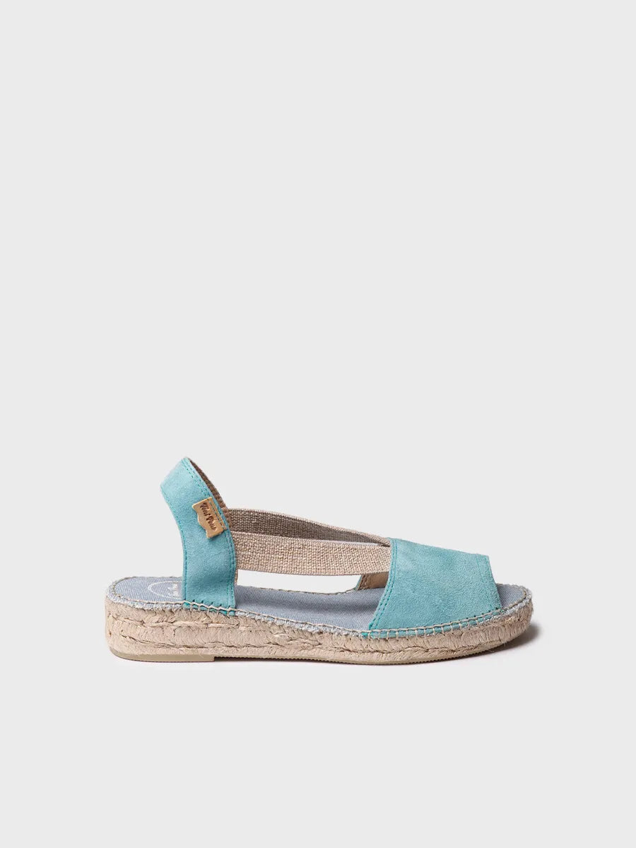 Espadrille plate en daim pour femme 