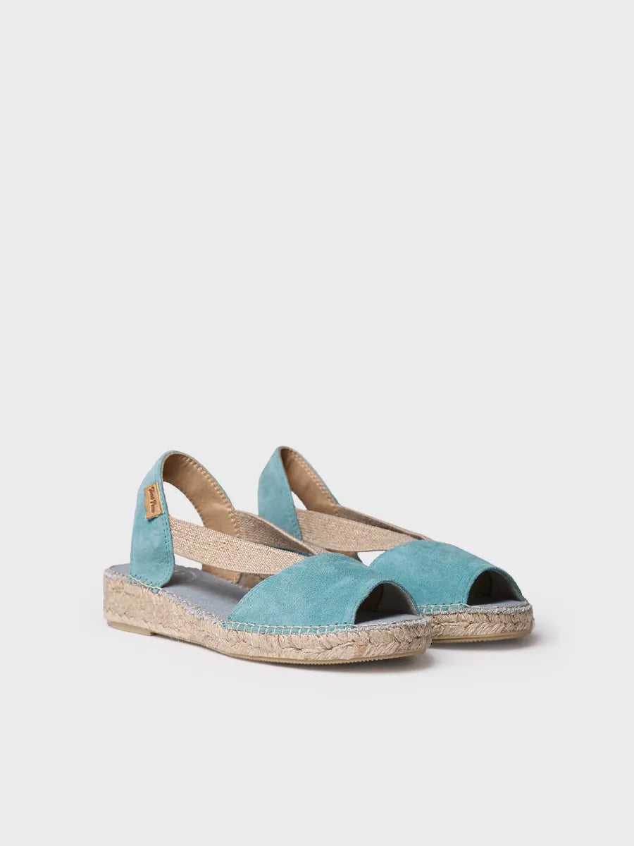 Espadrille plate en daim pour femme 