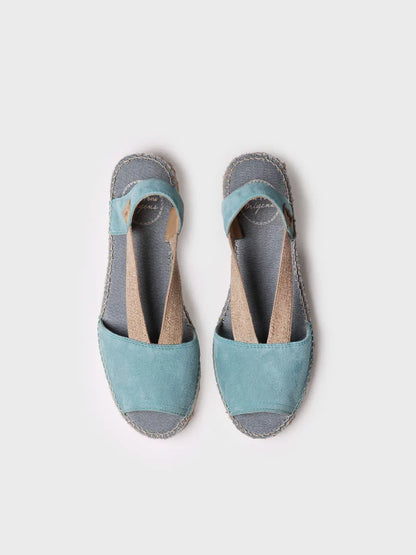 Espadrille plate en daim pour femme 