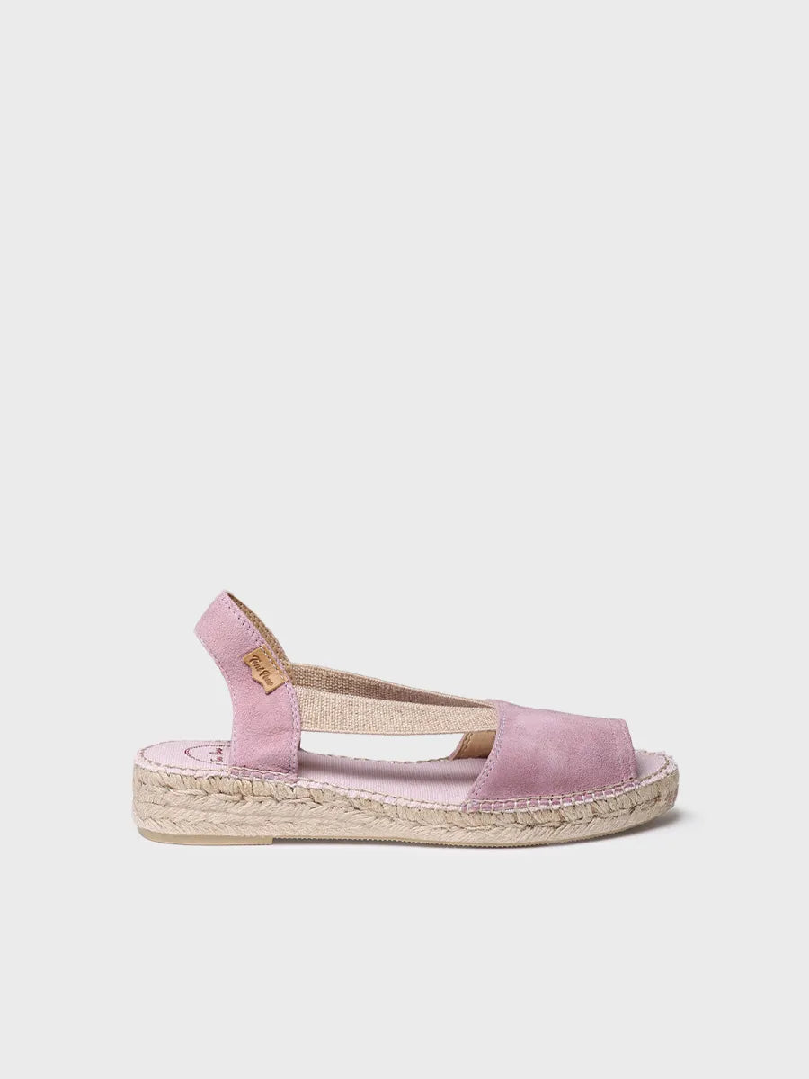 Espadrille plate et daim pour femme 