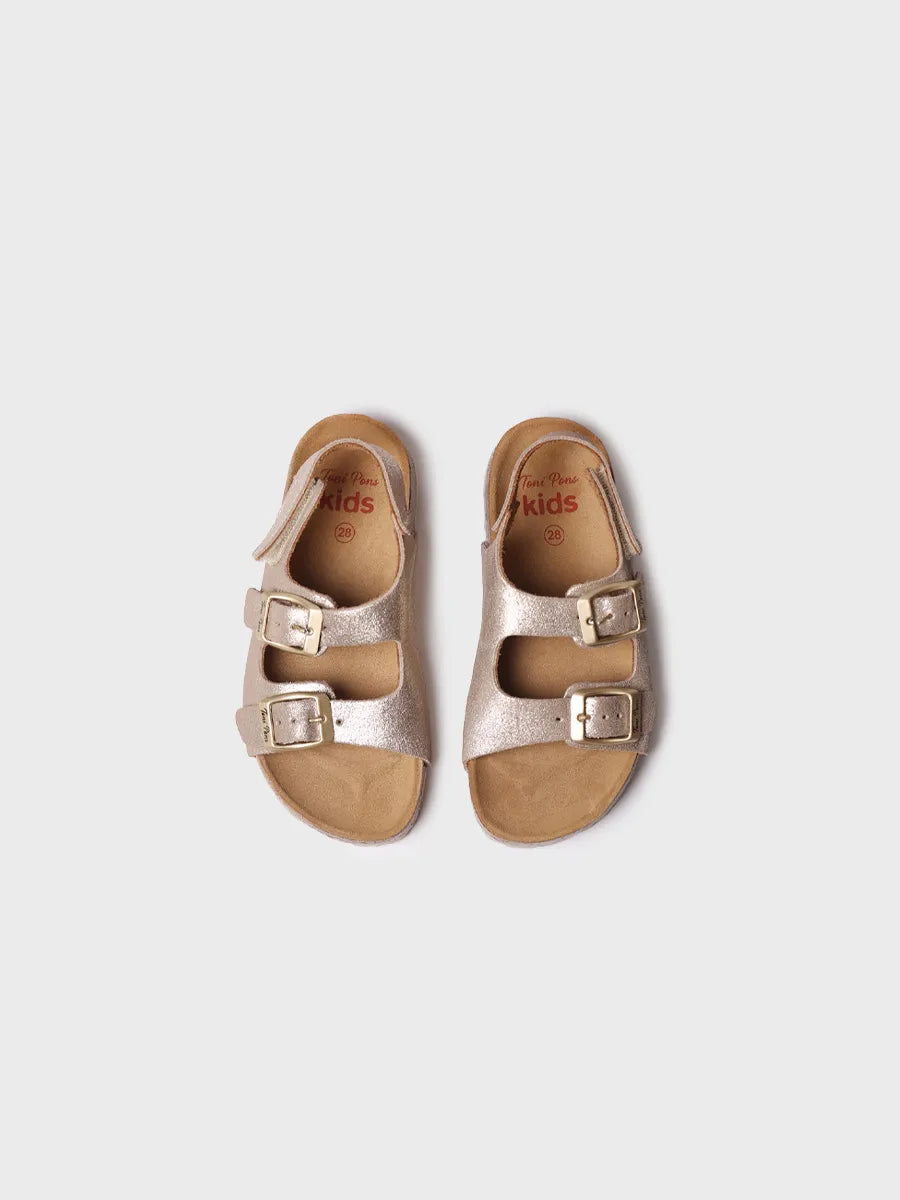 Kids' BIO sandal in split leather