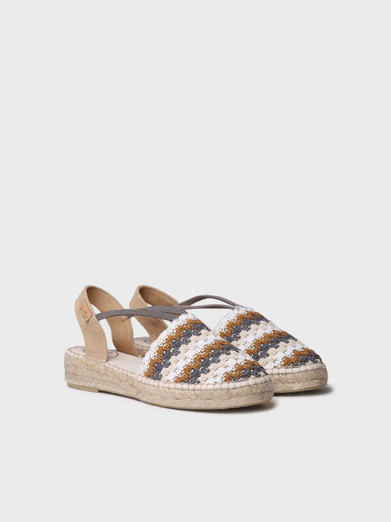 alpargatas mujer - Alpargata plana de mujer en crochet multicolor | EMILIA  - Toni Pons  