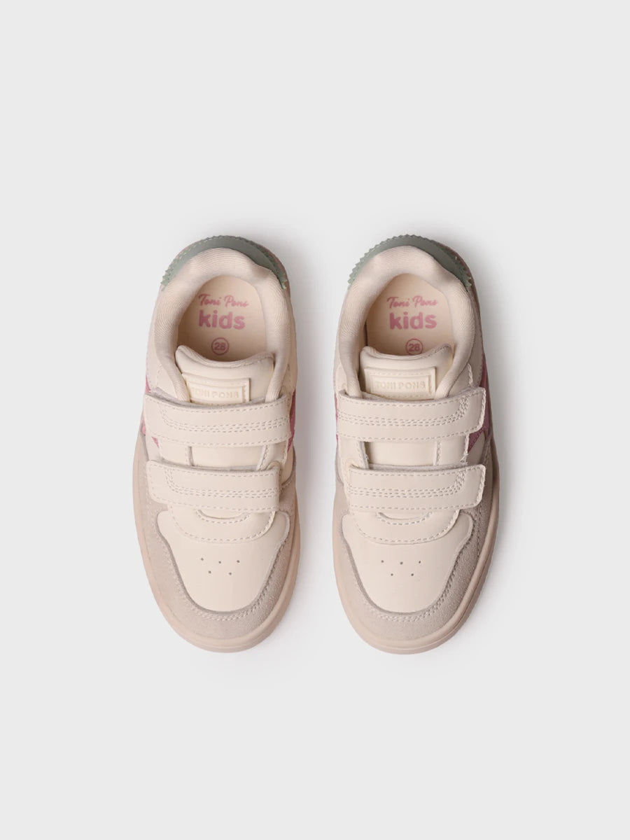 Zapatos infantiles - Zapatilla deportiva infantil en piel con velcro | ENZA  - Toni Pons  