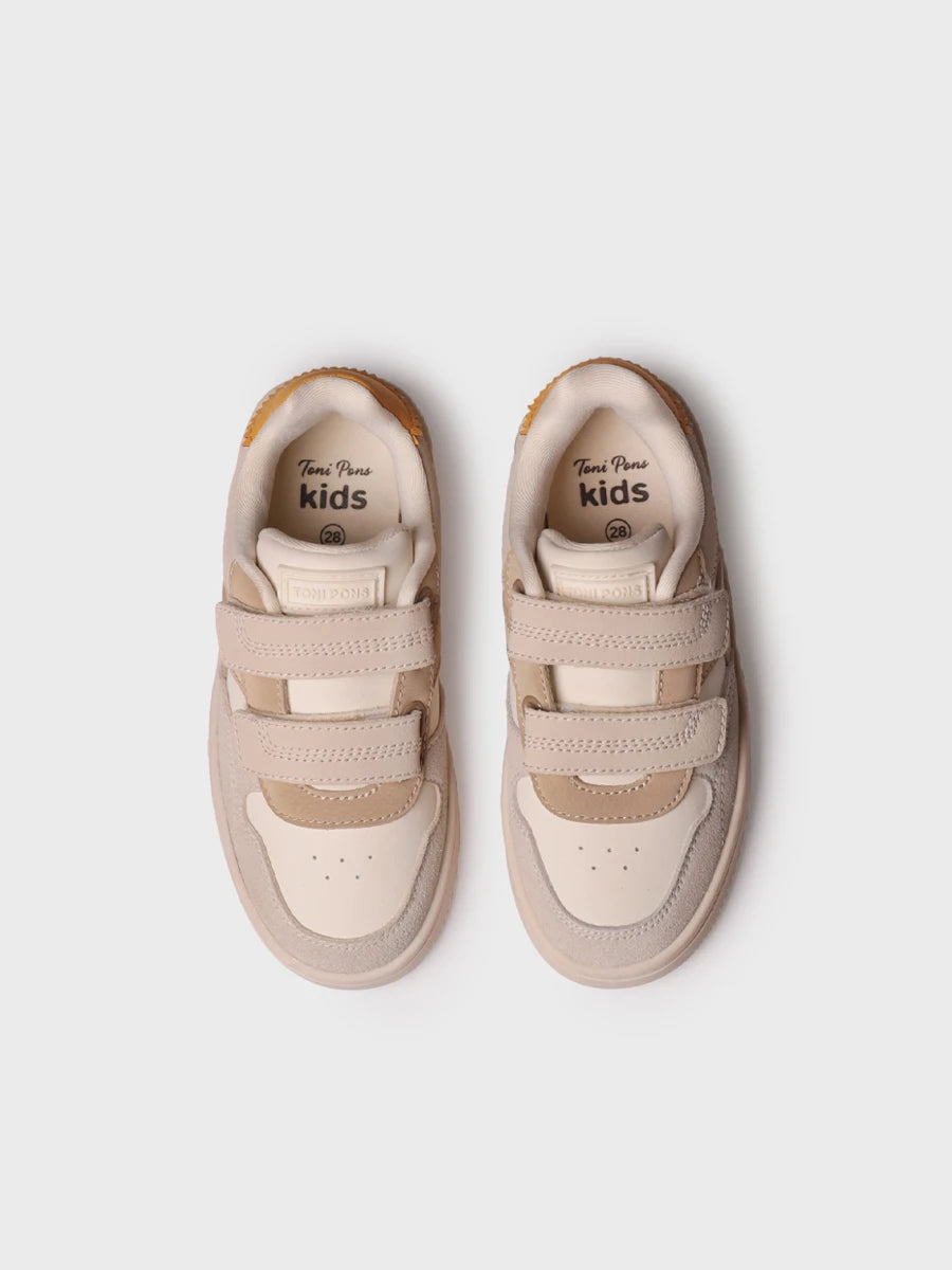 Zapatos infantiles - Zapatilla deportiva infantil en piel con velcro | ENZA  - Toni Pons  
