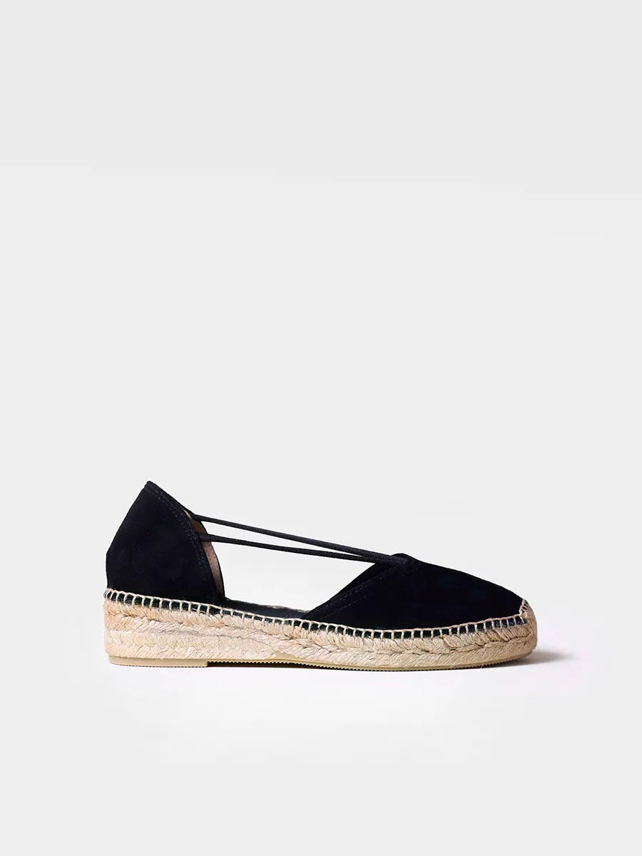 Women's suede espadrilles with straps