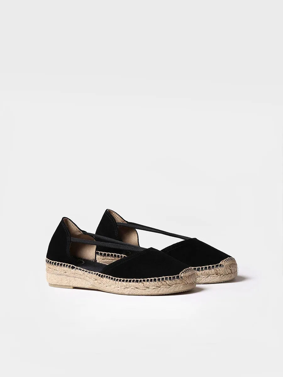 Espadrille en daim avec bandes 