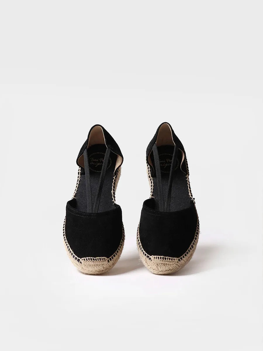 Espadrille en daim avec bandes 