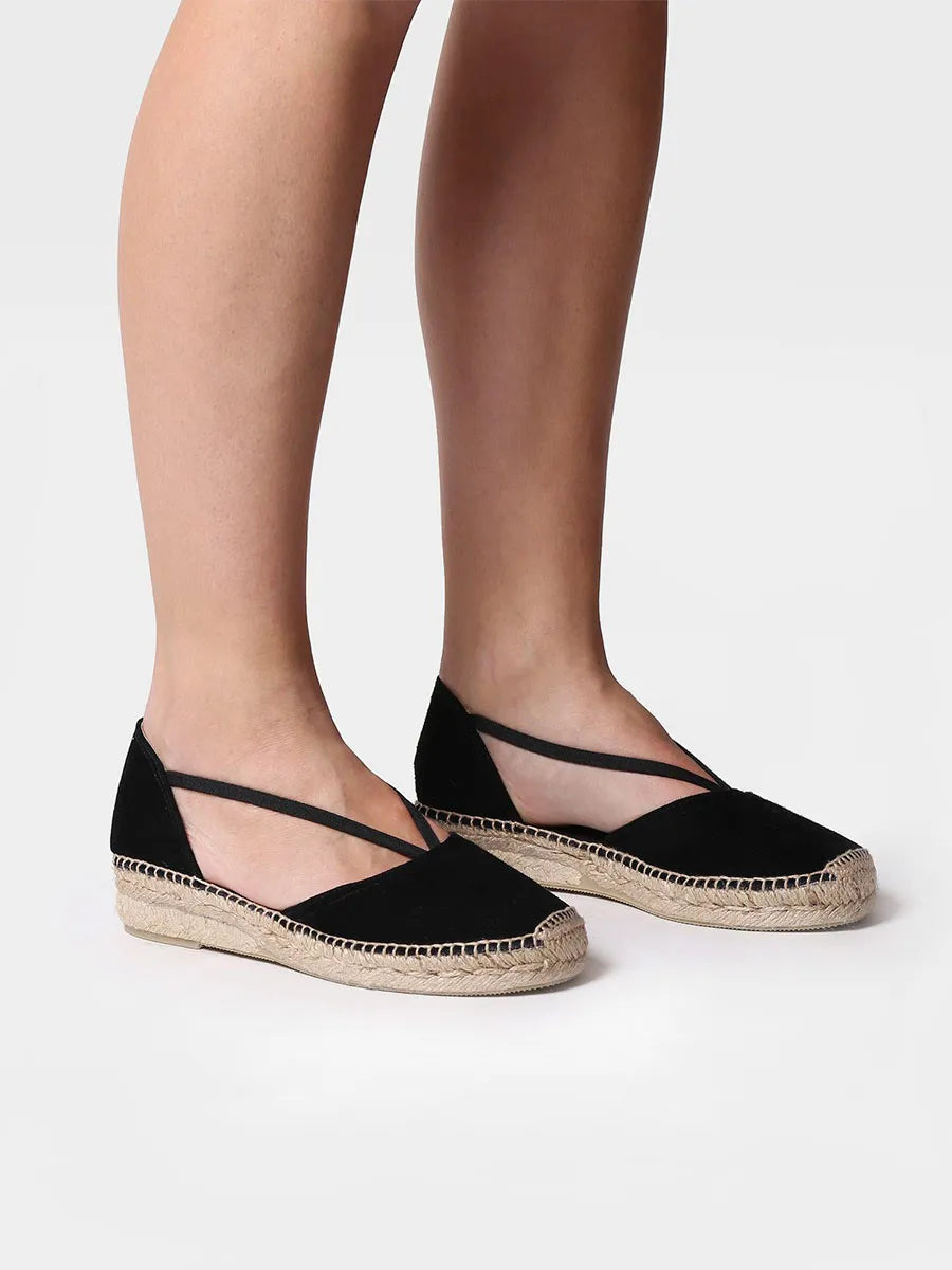 Espadrille en daim avec bandes 