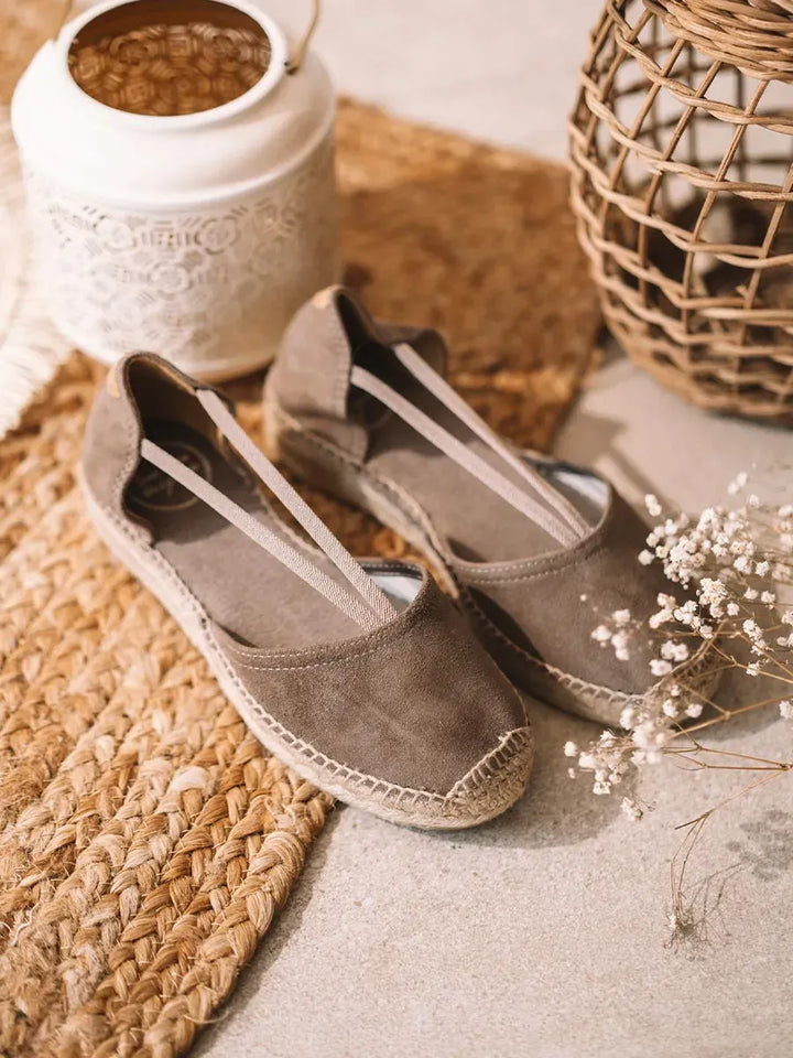 alpargatas mujer - Alpargata de ante para mujer con tiras | ERLA-A  - Toni Pons  