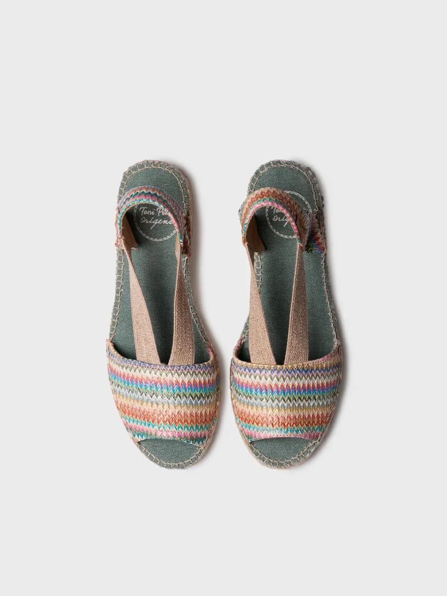  - Alpargatas de mujer en rafia multicolor | ESTEL-MH  - Toni Pons  