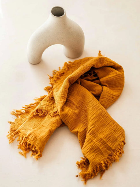 Foulard in cotone in tinta unita 