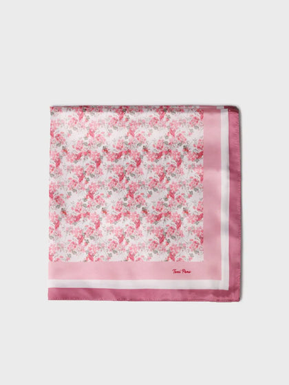 Complementos - Pañuelo cuadrado de mujer en seda con flores | FAUSTINA  - Toni Pons  