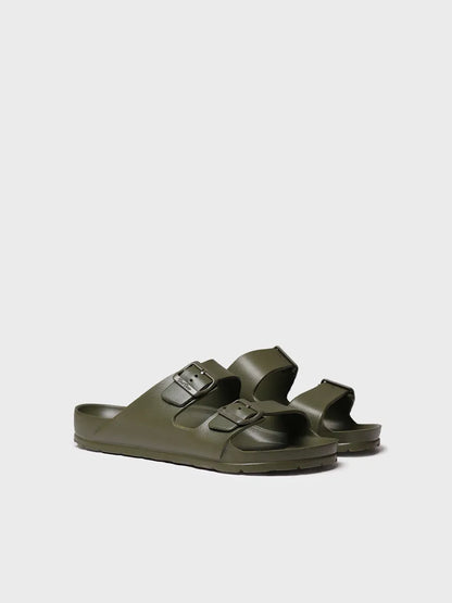 Men's BIO sandal in rubber with buckles