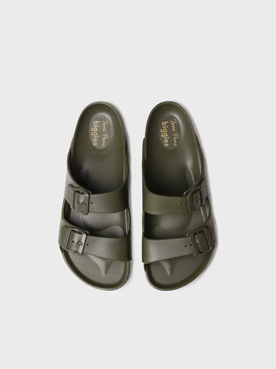 Men's BIO sandal in rubber with buckles