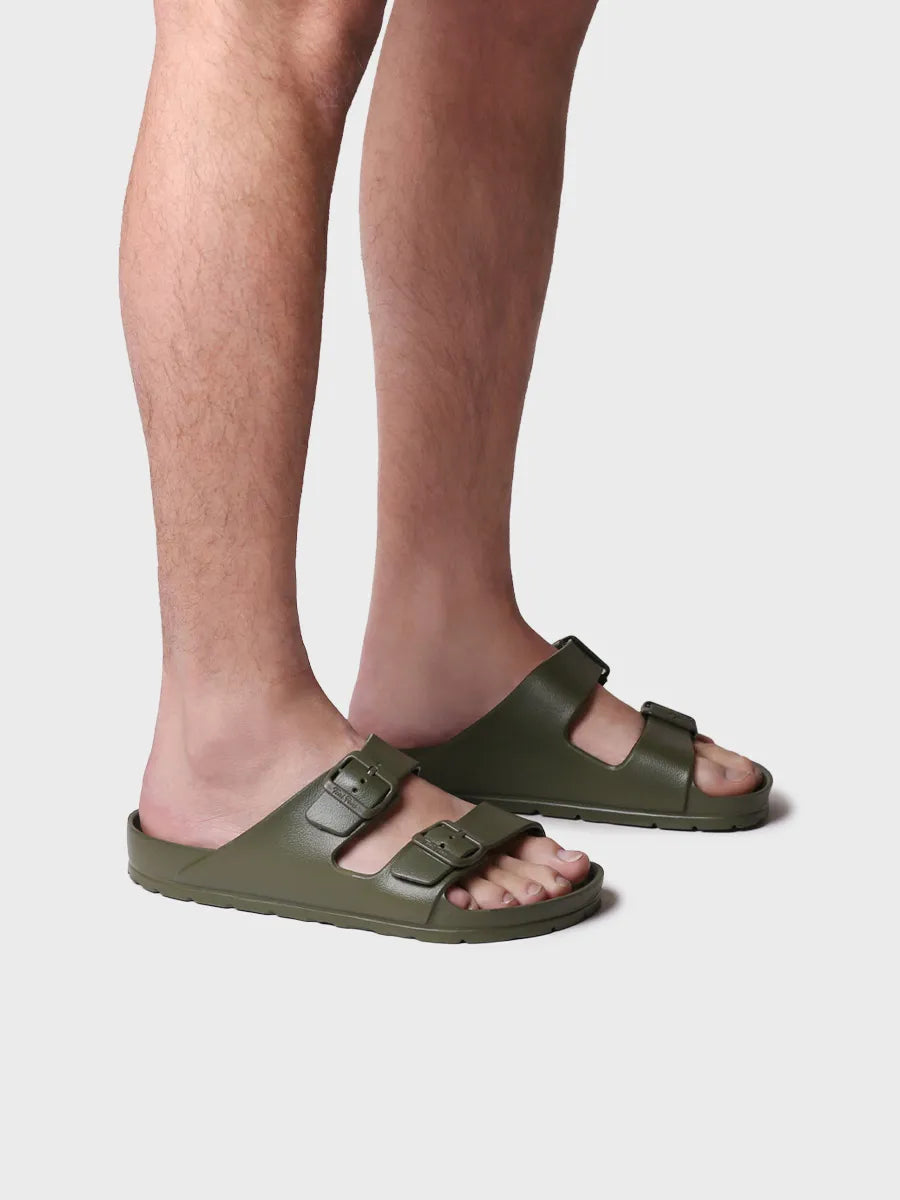 Men's BIO sandal in rubber with buckles