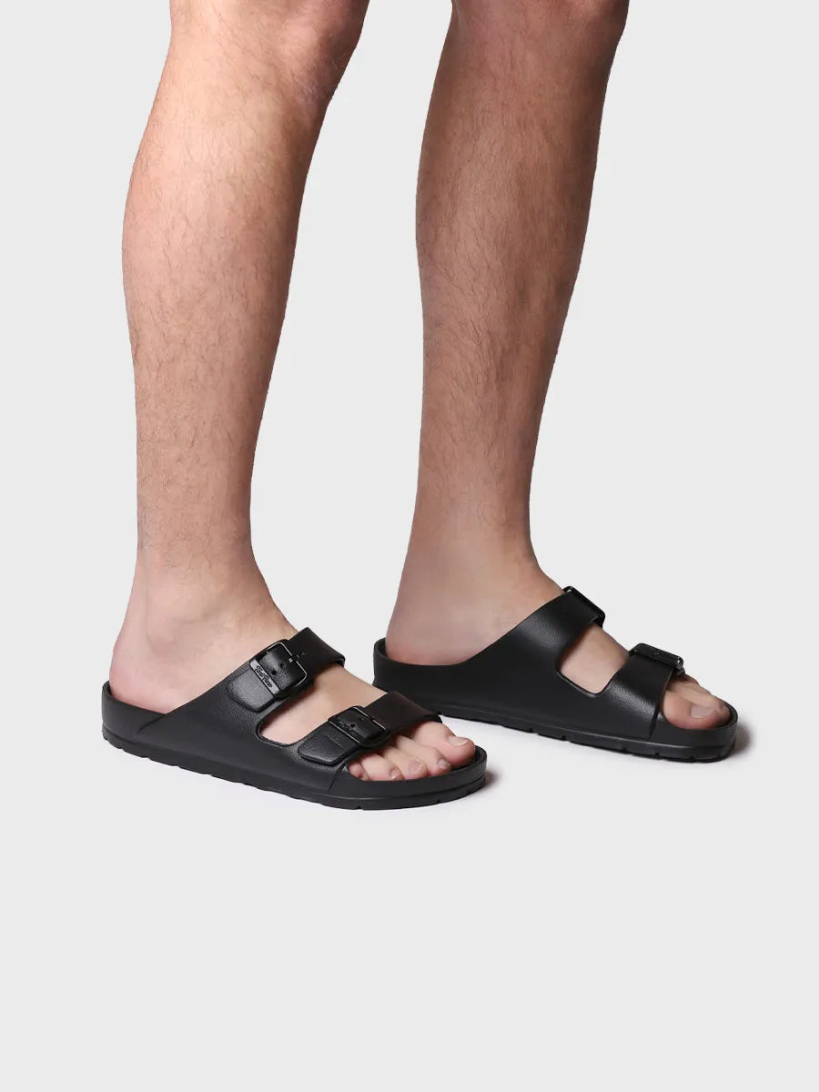 Men's BIO sandal in rubber with buckles