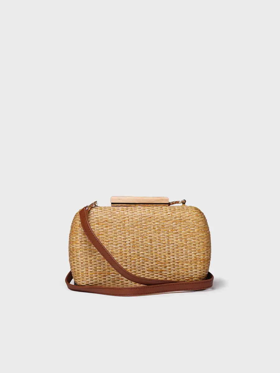 Complementos - Clutch de mujer en rafia con forro de satén | GAITA  - Toni Pons  