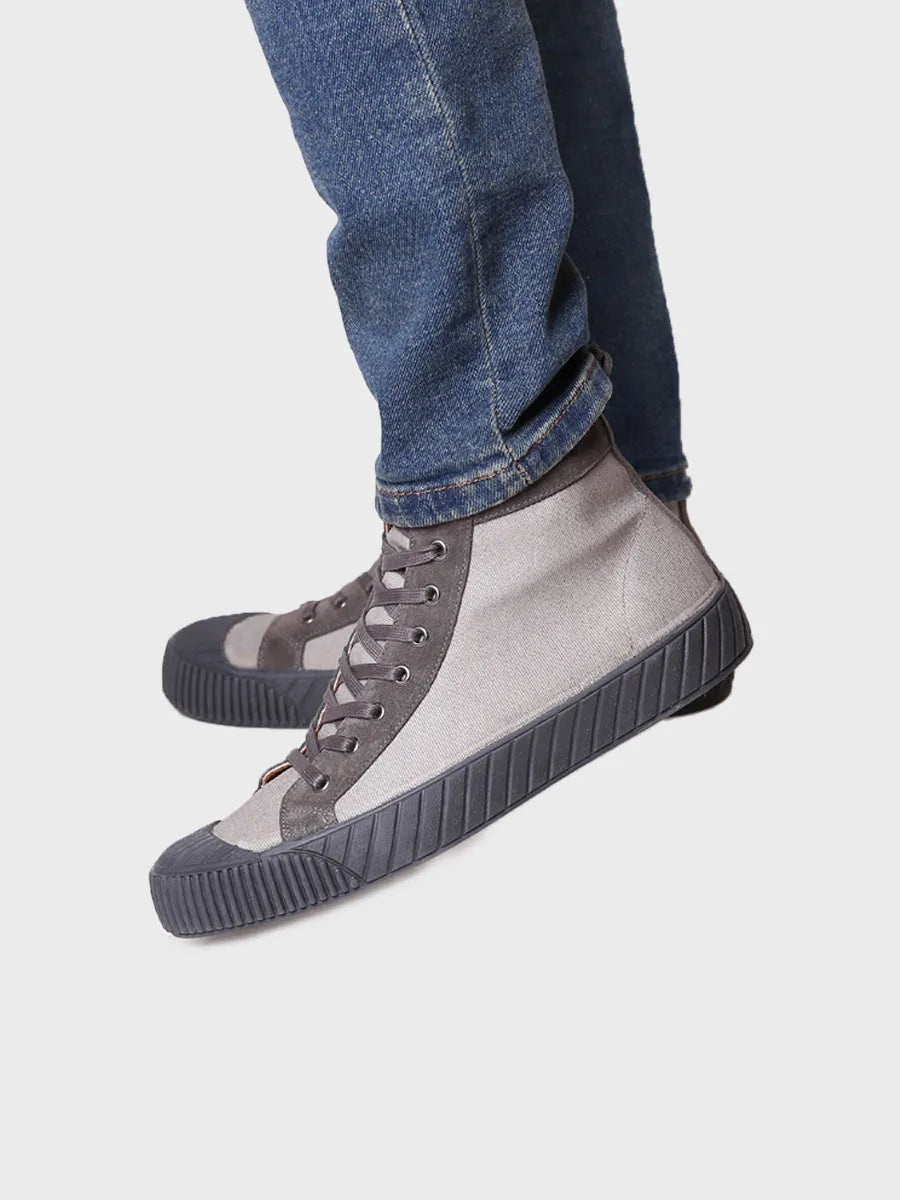 Men's ankle boots in cotton and suede - GAL-BU