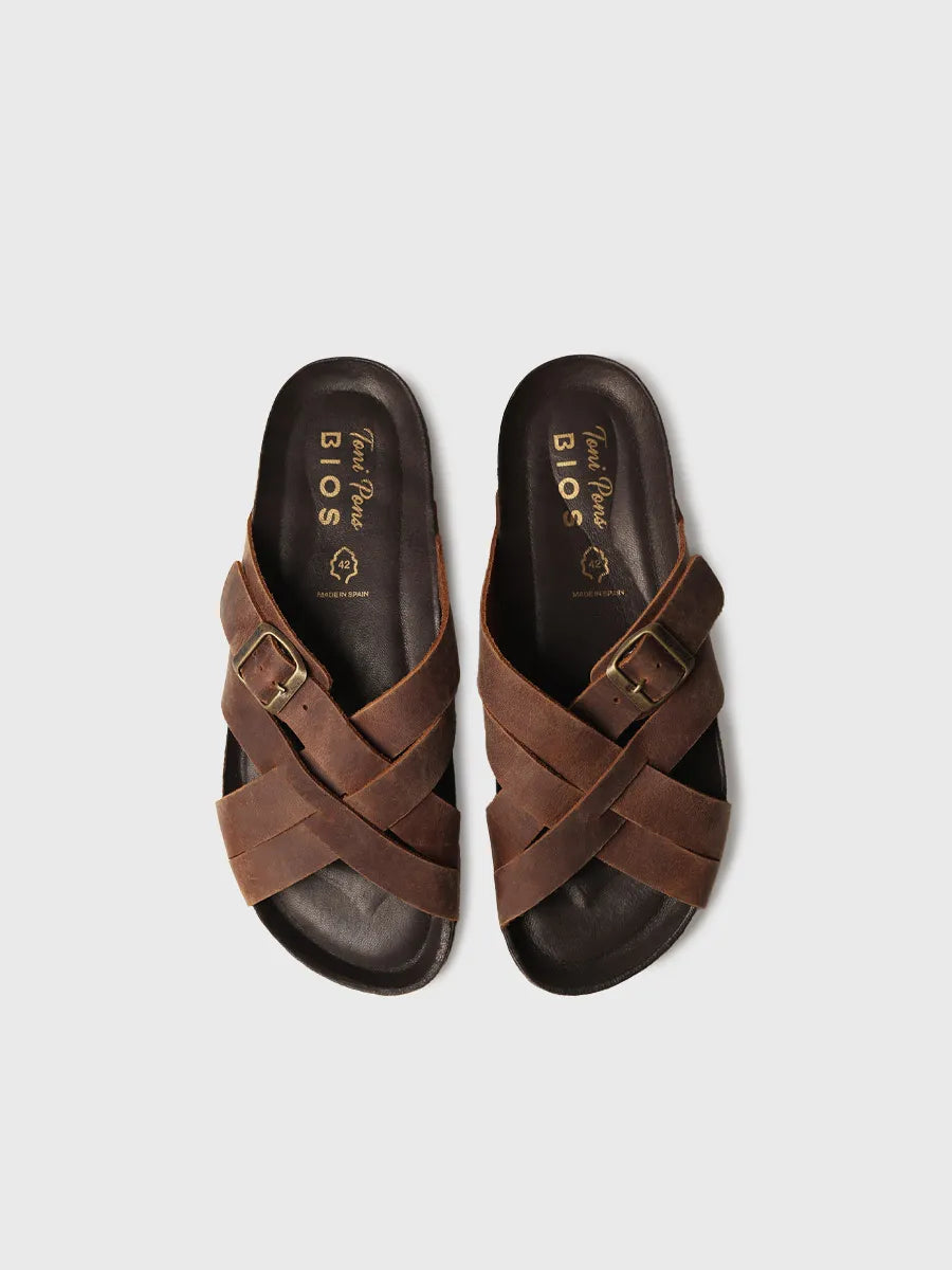  - Sandalias de hombre de piel con tiras cruzadas | GALATSI-PE  - Toni Pons  