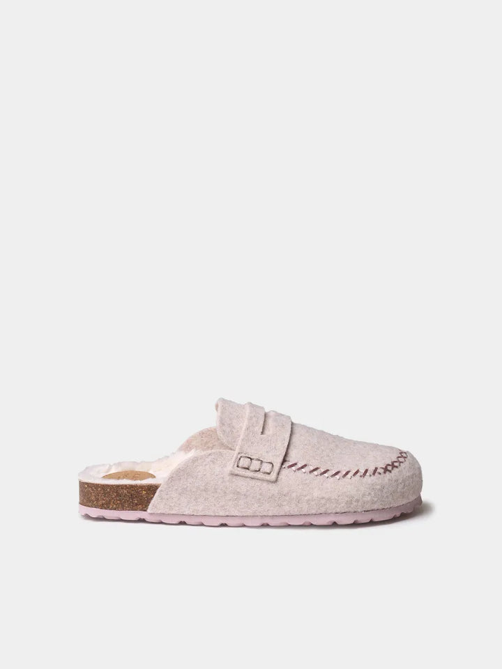 Zapatillas de casa mujer - Zueco de fieltro con suela de corcho para mujer | GANDESA  - Toni Pons  