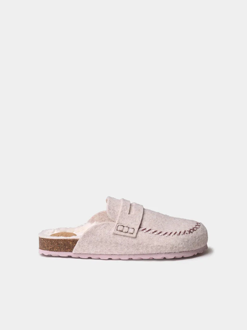 Zapatillas de casa mujer - Zueco de fieltro con suela de corcho para mujer | GANDESA  - Toni Pons  