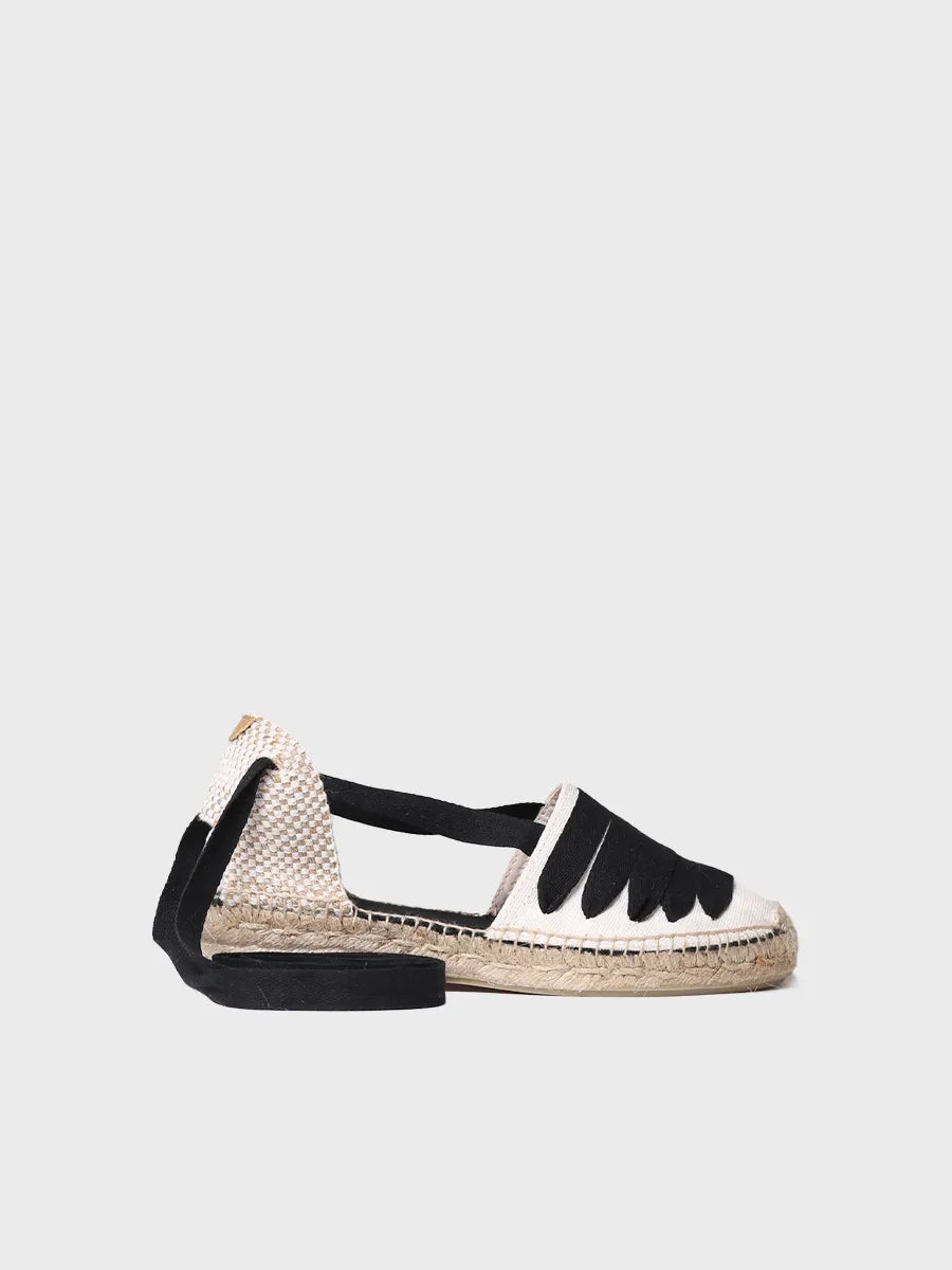 Women's vegan espadrille with five ribbons