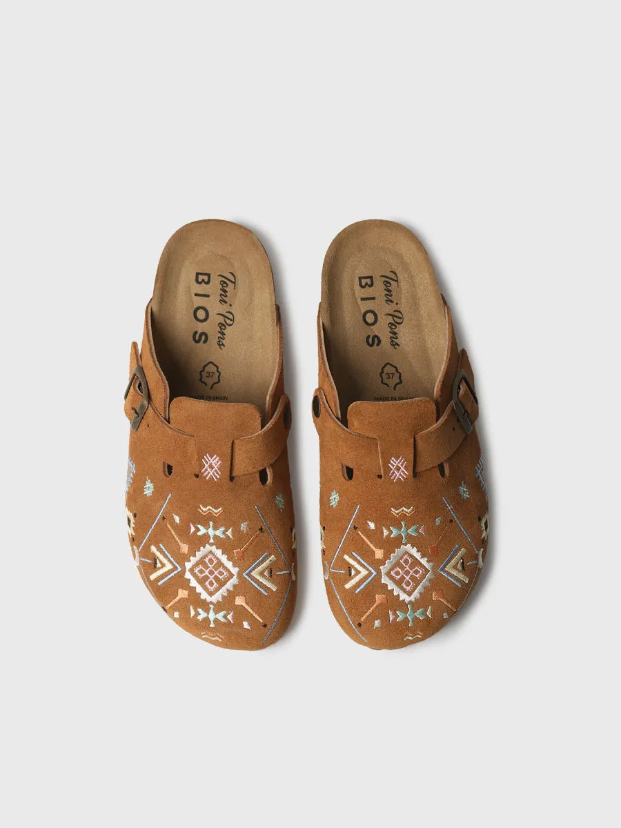  - Zueco de mujer en serraje bordado | GEMINA-BQ  - Toni Pons  